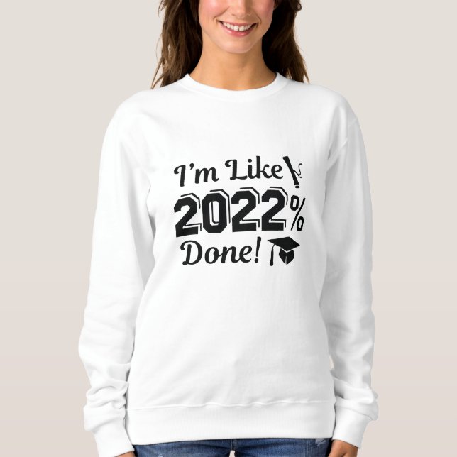 Moletom Estou tipo 2022 por cento concluído (Frente)
