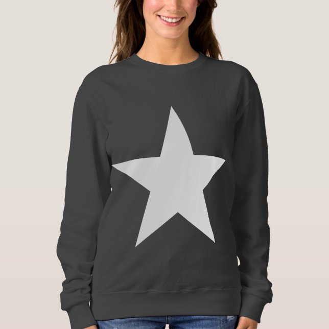 Moletom Estrela (branca)/camisola das mulheres (Frente)