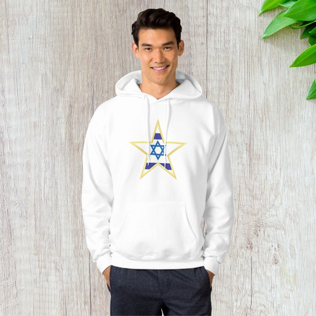 Moletom Estrela de Davi da Bandeira Israelense com Recorte (Criador carregado)