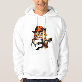 Moletom Estrela de Meow-Sic: Cantando Engraçado Gato Sueco