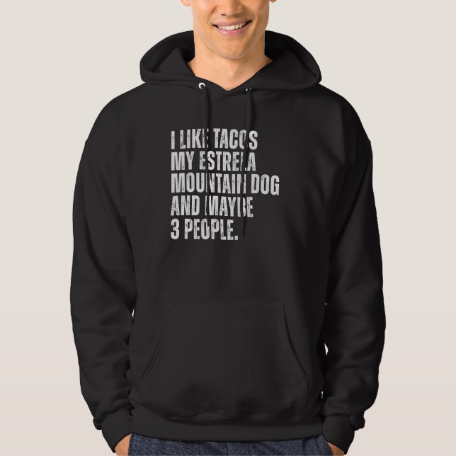 Moletom Estrela Mountain Dog Owner Tacos Lover Engraçado C (Frente)