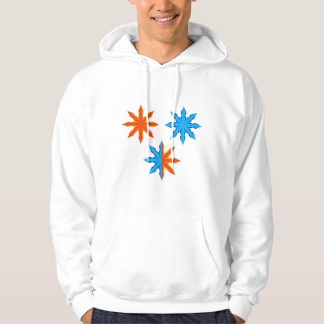 Moletom Estrelas de Oito Pontas de Fogo e Gelo (Frente)
