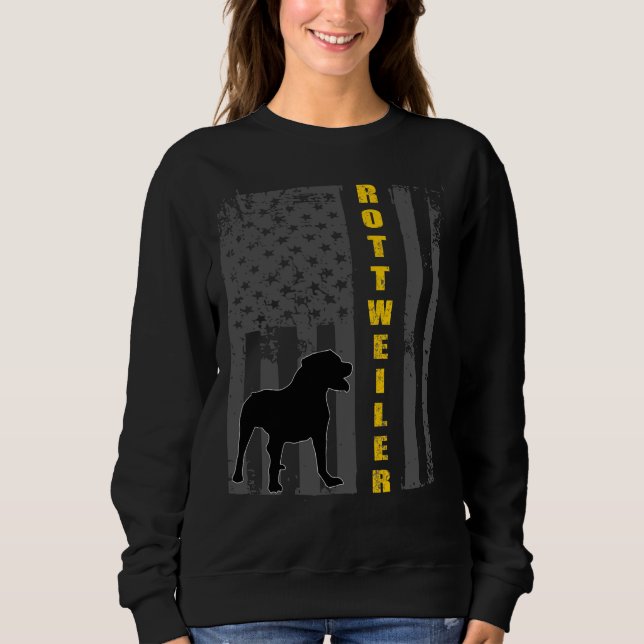 Moletom Estrelas E Estrias De Rottweiler (Frente)