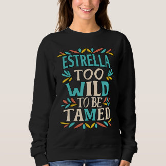 Moletom ESTRELLA Nome Cute Retro Girls Wildflower ESTRELLA