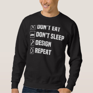 Moletom Estudante de Arquitetura Não Coma Sleep Repete Arq