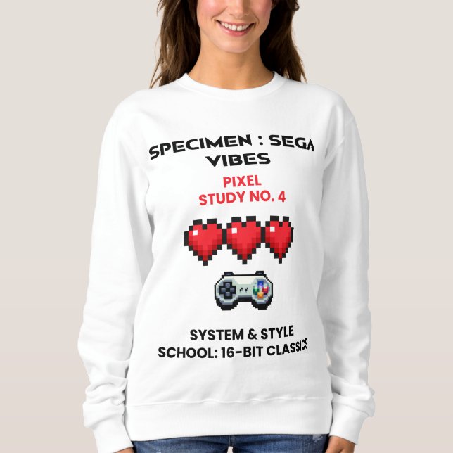 Moletom Estudo de Pixel de Vibrações Retro do Sega Nº 4 (Frente)