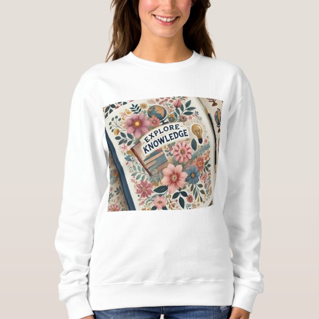 Moletom Estudo Forte 🌸 Capacitando Sweatshirt Floral (Frente)