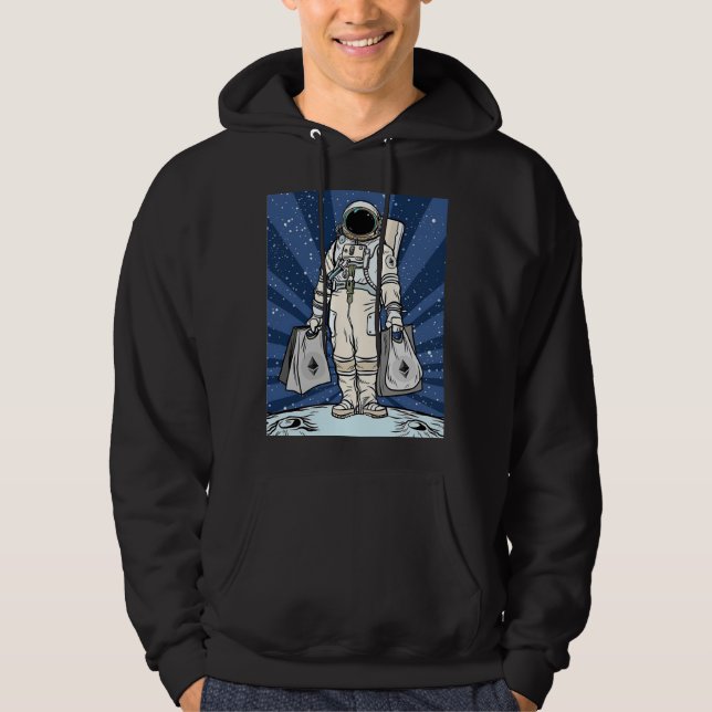 Moletom Étero Para A Lua Do Homem Espacial ETH Merch (Frente)