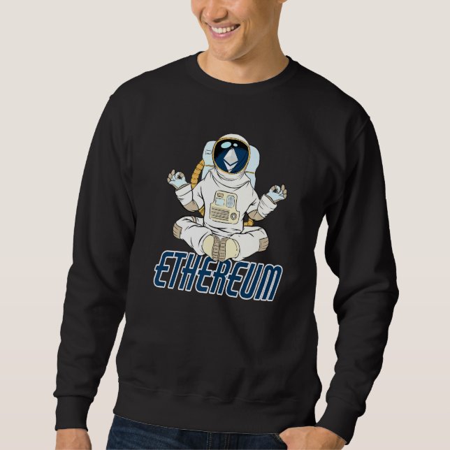 Moletom Etherum Eth Crypto Yoga Zen Hodl Cryptocurrency M (Frente)
