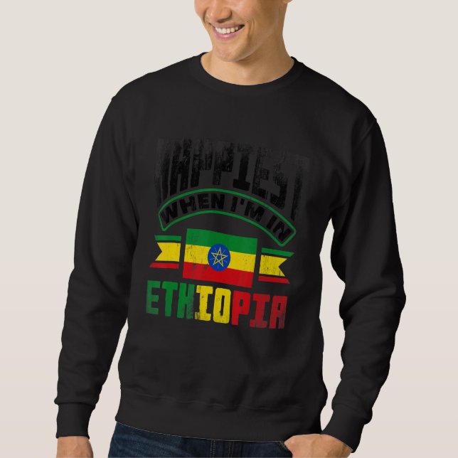 Moletom Ethiopia Ethiopian Happiest When Im In Ethiopia (Frente)