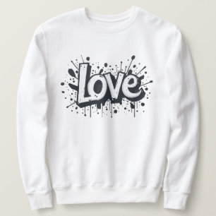 Moletom Etiqueta de amor monocromática