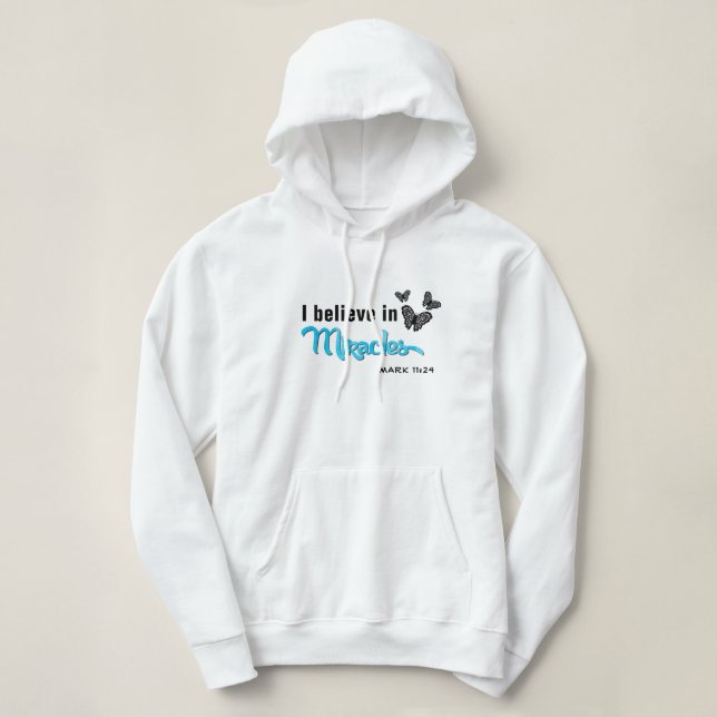 Moletom Eu acredito em milagres (Frente do Design)