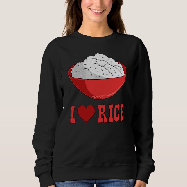 Moletom Eu adoro arroz Comida japonesa (Frente)