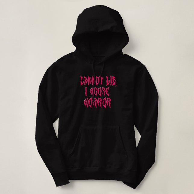Moletom Eu Adoro Horror (Texto Rosa) (Frente do Design)