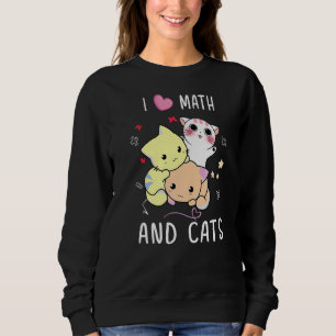 Moletom Eu Adoro Matemática E Gatos Matemáticos Formam Núm