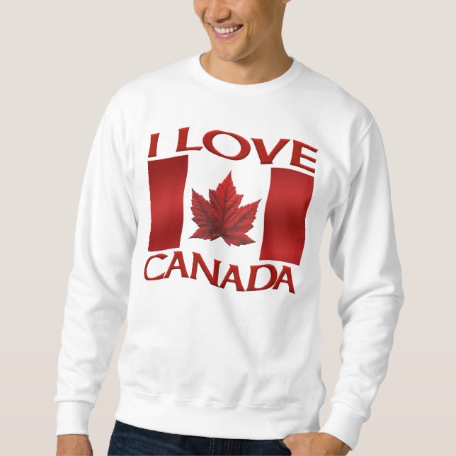 Moletom Eu adoro o Canadá, doce, Canadá, saia-sul (Frente)