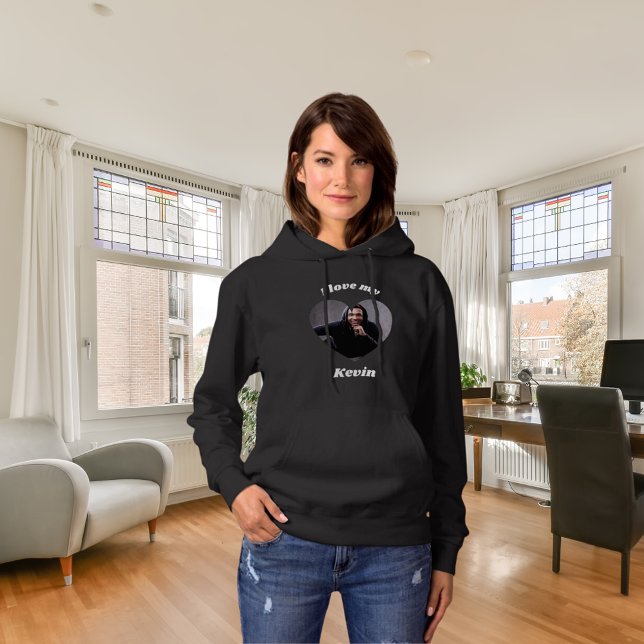 Moletom Eu adoro o meu nome de foto de namorado (Criador carregado)