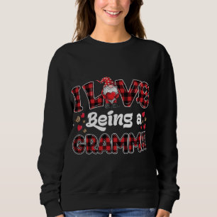 Moletom Eu Adoro Ser Grammie Red Xadrez Corações Valente
