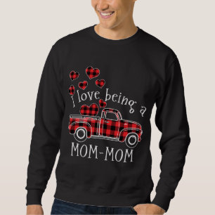 Moletom Eu adoro ser um Caminhão Vermelho MOM-MOM com vale