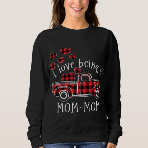 Moletom Eu adoro ser um Caminhão Vermelho MOM-MOM com vale