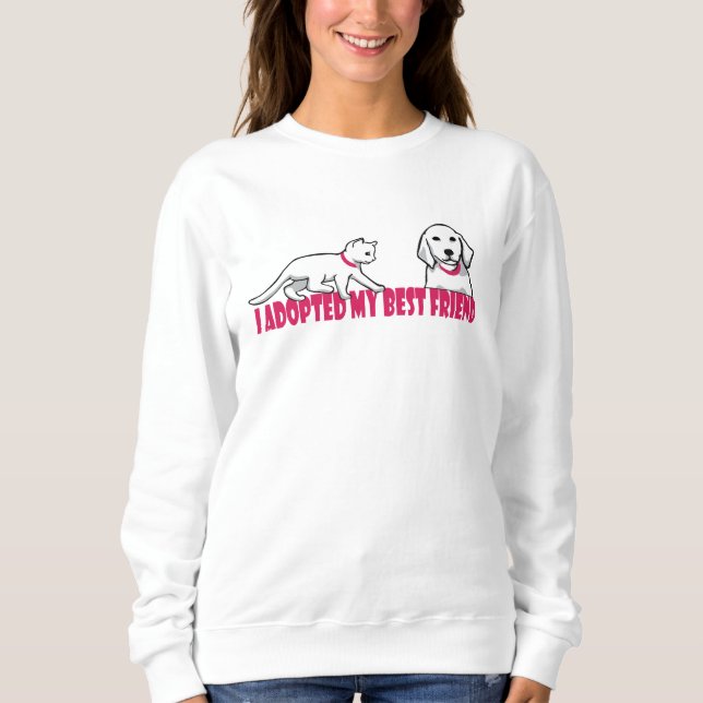 Moletom eu adotei meu melhor amigo (Frente)