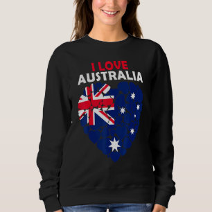 Moletom Eu Amo A Austrália Orgulhosa De Ser Bandeira Austr