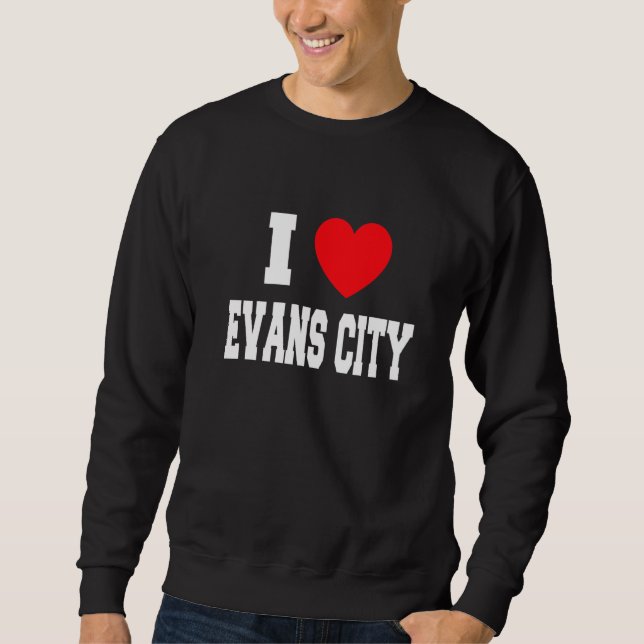 Moletom Eu Amo A Cidade De Evans (Frente)