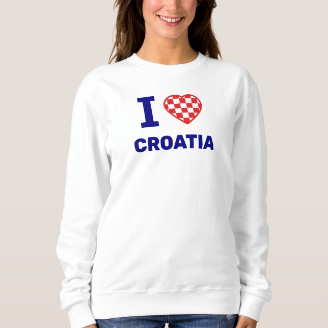 Moletom Eu amo a Croácia (Frente)