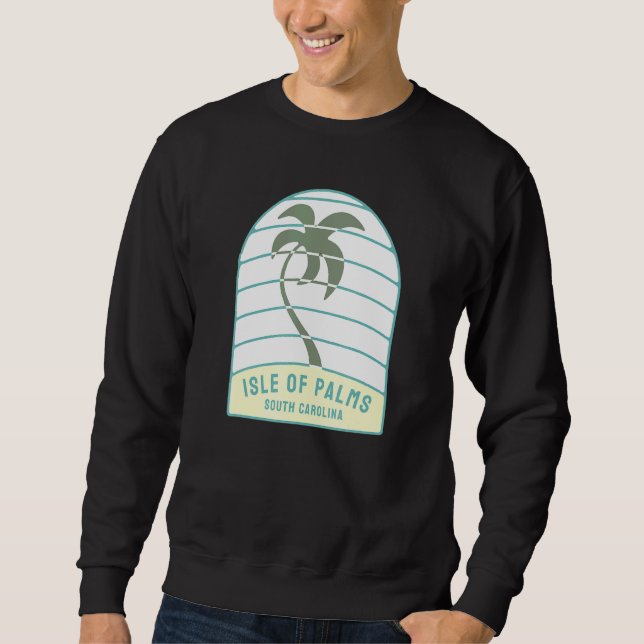 Moletom Eu Amo A Ilha De Palms Carolina Do Sul Palm Tree S (Frente)