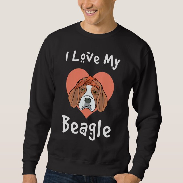 Moletom Eu Amo A Minha Beagle - Engraçado Beagle Hound (Frente)