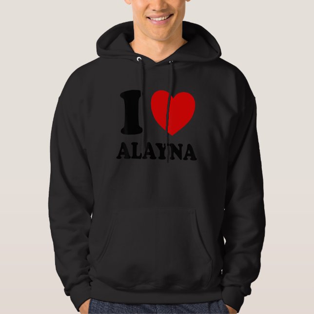 Moletom Eu Amo Alayna (Frente)