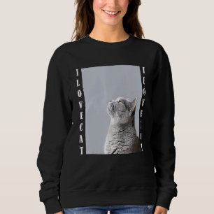 Moletom Eu Amo Animais Que Adoram Gato Para Homens Mulhere