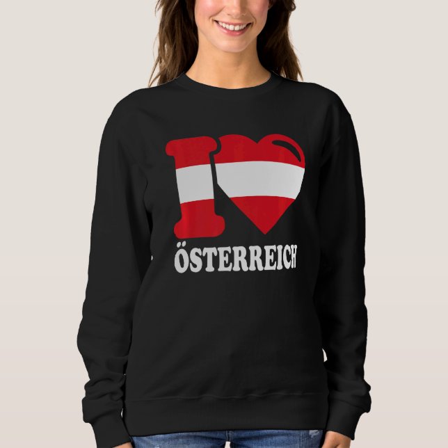 Moletom Eu Amo Áustria Pátria Bandeira Austríaca  5 (Frente)