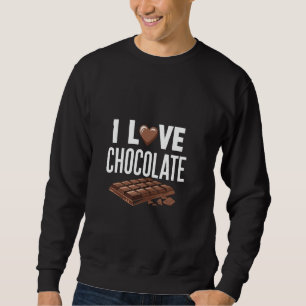 Moletom Eu Amo Barra de Chocolate Coração Doce Sabor