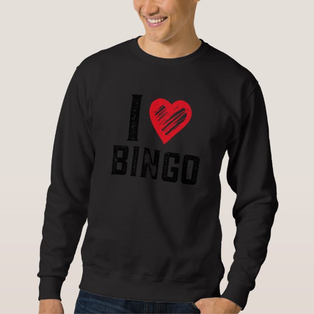 Moletom Eu Amo Bingo Engraçado Bingo Engraçado Bingo 4 (Frente)