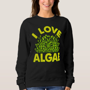 Moletom Eu Amo Biologia de Algas Diatomácea Verde Organism