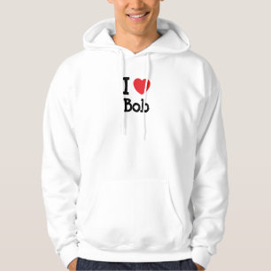 Moletom Eu amo Bob coração personalizado personalizado