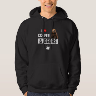 Moletom Eu Amo Café e Ursos Cafeína Acampamento Vida Selva