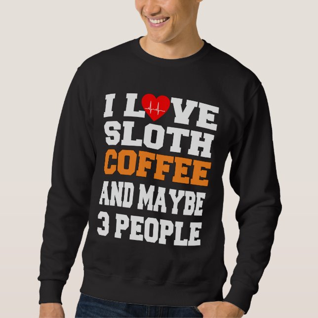 Moletom Eu Amo Café Leve E Talvez 3 Pessoas (Frente)