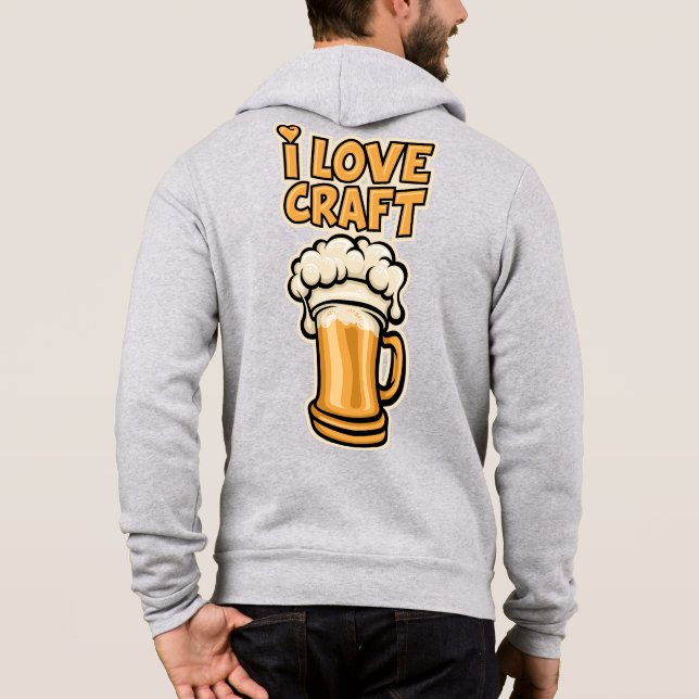 Moletom Eu Amo Cerveja Artesanato (Verso)