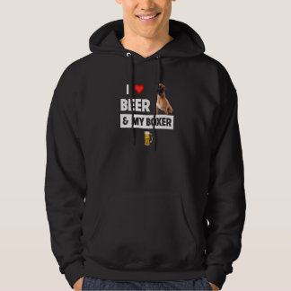 Moletom Eu Amo Cerveja E Meu Cachorro-Boxer Mãe Pai Propri