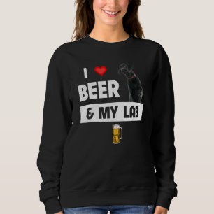 Moletom Eu Amo Cerveja E Meu Laboratório Preto Mãe Pai Lab
