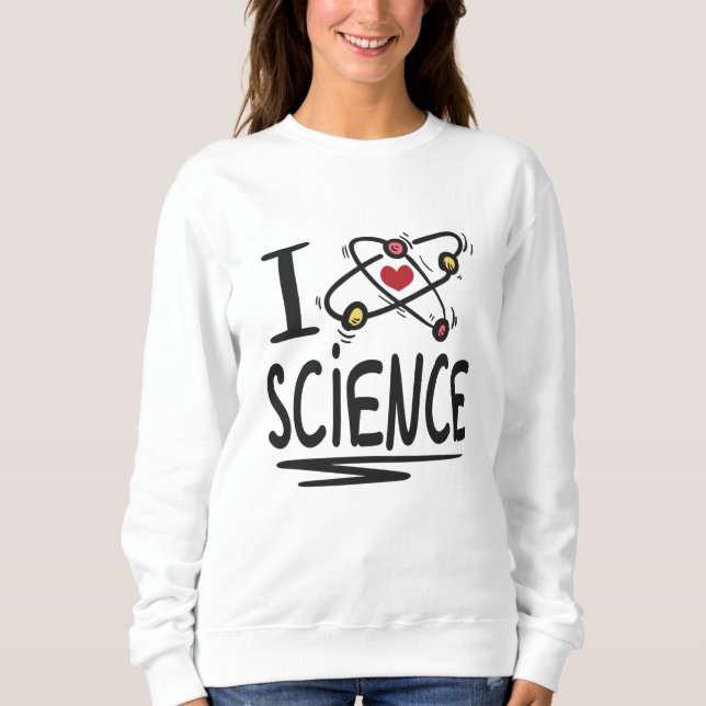 Moletom Eu amo ciência (Frente)