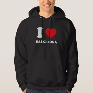 Moletom Eu Amo Coração Barcelona