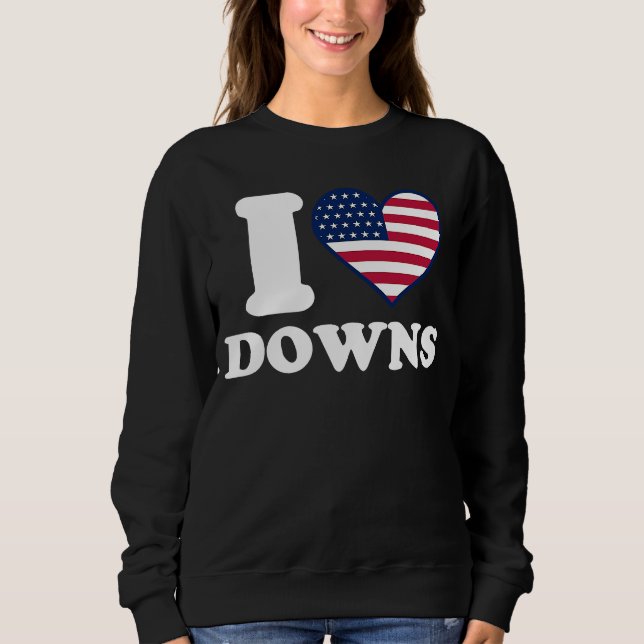 Moletom Eu amo Downs I Hearns Downs (Frente)