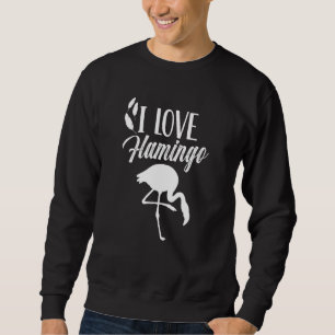 Moletom Eu Amo Frases de Animais de Flamingo Flamingos Fof