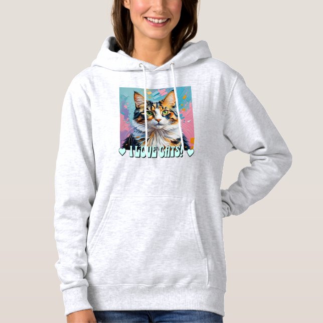 Moletom Eu Amo Gatos! (Frente)