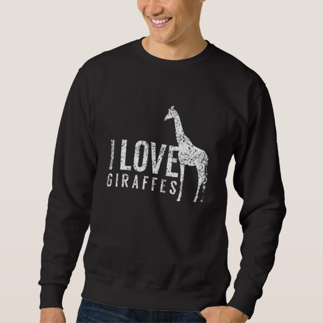 Moletom Eu Amo Girafas Girafa Animal (Frente)