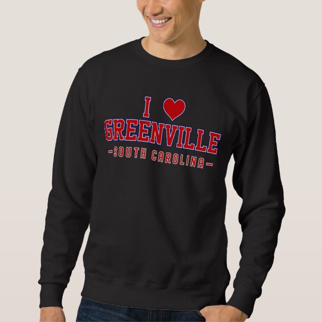 Moletom Eu Amo Greenville Carolina do Sul (Frente)
