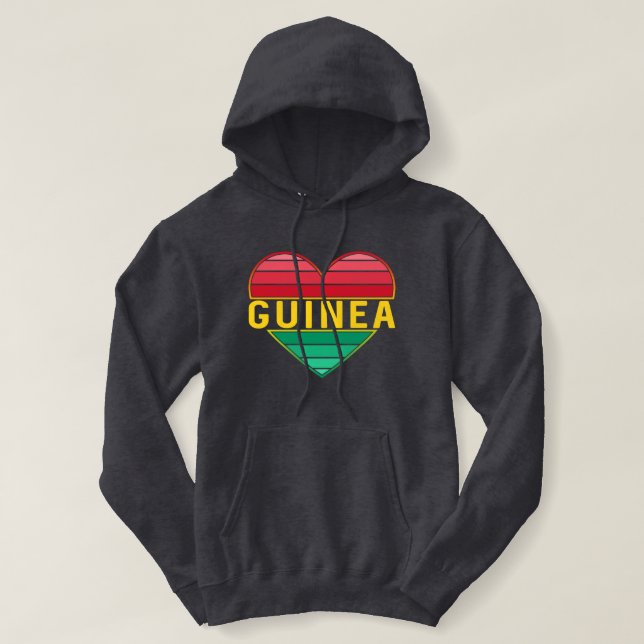 Moletom Eu Amo Guiné, Coração Guineense (Frente do Design)